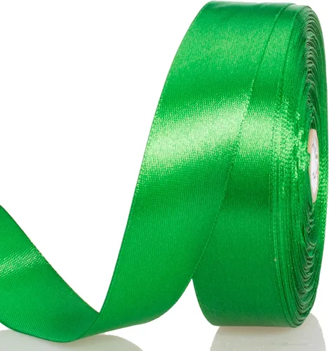 Vista 27 de YASEO - Cinta de satén sólido verde manzana de 1 pulgada para envolver regalos, 50 yardas Soft, Satiny, Colorfast, Polyester Fabric, Ease of Use
