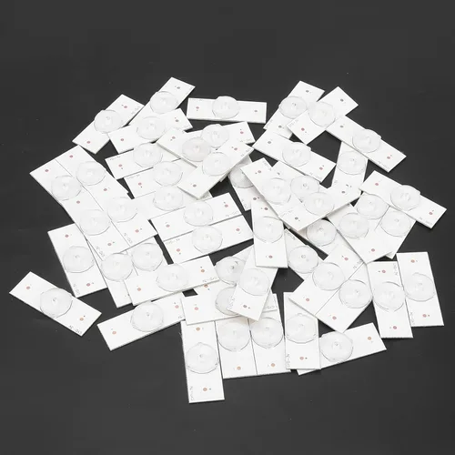 Vista 2 de 50 bombillas LED, lente LED SMD de 3 V, cuentas de lámpara de tablero con lente de fibra de vidrio para reparación de TV LED de 32 a 65 pulgadas