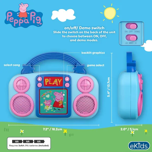 Vista 4 de Peppa Pig - Reproductor de música de juguete, juguete para niños pequeños
