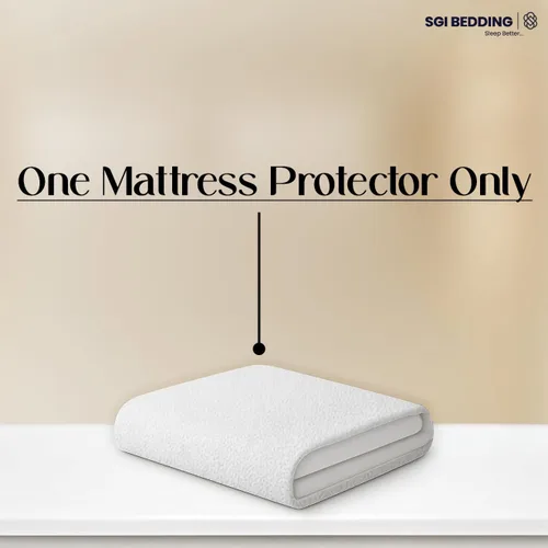 Vista 2 de SGI Bedding Protector de colchón impermeable tamaño individual de 39 x 75 pulgadas, bolsillo profundo de 15 pulgadas, suave, silencioso