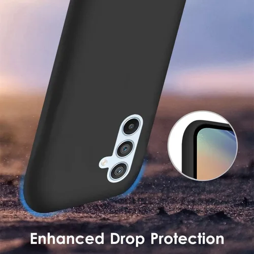Vista 5 de Styletify Funda personalizada para Galaxy A54 5G, funda protectora a prueba de caídas de TPU mate a cuadros negros