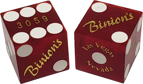 Vista 7 de Par de dados de casino en serie a juego - Auténticos dados de dados de Las Vegas 0.748 in, juegos de mesa y coleccionables - Aliante rojo pulido