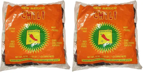 Vista 6 de Barker's Cápsulas de chile rojo seco, extra calientes, cultivadas en la mundialmente famosa escotilla de la región de chile, NM EE. UU., sin