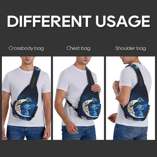 Vista 5 de DVKMWI Mochila bandolera multiusos con llavero, para viajes, senderismo, gimnasio, L-5