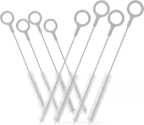 Vista 7 de Buenalife Juego de 4 cepillos de limpieza resistentes – Limpiadores de paja extra largos para pajitas reutilizables de metal y plástico, para azul
