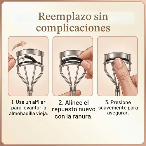 Vista 8 de Paquete de 50 almohadillas de repuesto compatibles con rizadores