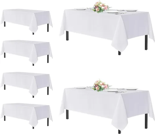 Vista 50 de Sancua Mantel cuadrado resistente a manchas y arrugas, lavable, de poliéster, decorativo de tela para mesa de comedor, fiestas de bufé y campamento