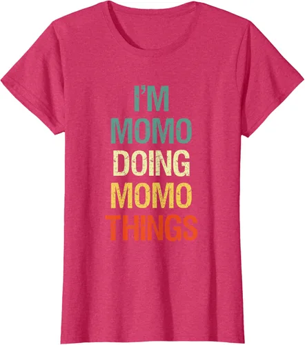 Vista 12 de I'M Momo Doing Momo Things - Camiseta de regalo con nombre personalizado, Negro, S