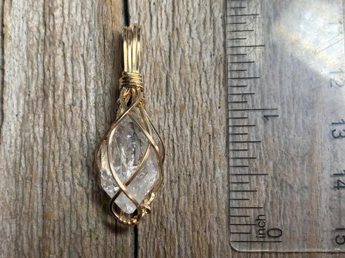 Vista 18 de 66 necklace pendant gemstones choose from moldavite, citrine, or herkimer diamond