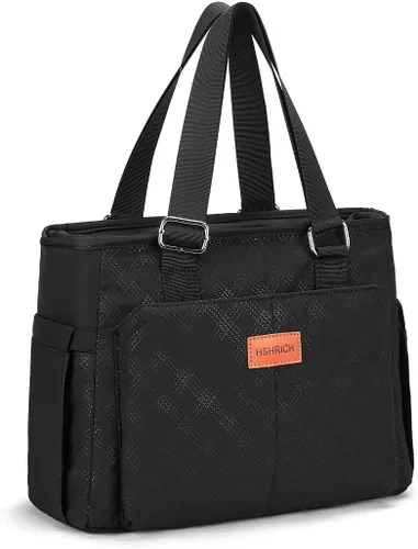 Vista 8 de Bolsas de almuerzo grandes para mujer, lonchera aislada para adultos, bolsa de almuerzo a prueba de fugas con bolsillo de almacenamiento. Bolsa