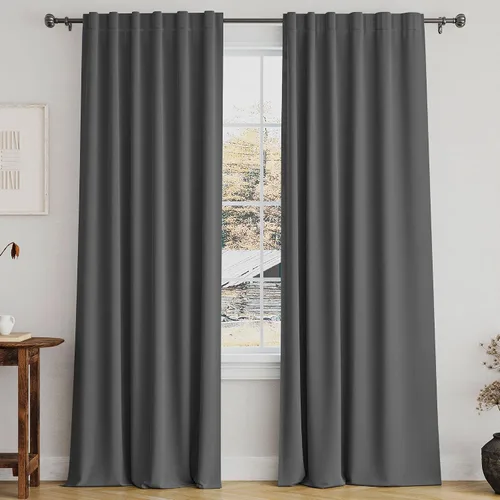Vista 90 de Turquoize Cortinas Opacas con Aislamiento Térmico Paneles de Tratamiento de Ventanas con Bolsillo para Barra Paneles de Ventana para Ventanas