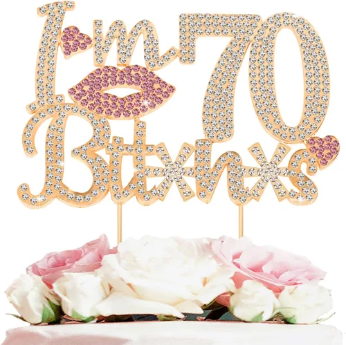 Vista 19 de ¡Soy el topper de pastel de cumpleaños número 15 divertido en oro y rosa con strass - ¡Feliz cumpleaños número 15, saludos a los quince años!