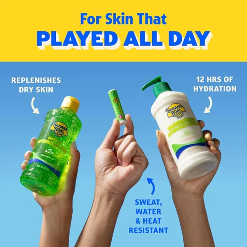 Vista 5 de Banana Boat Gel calmante para después del sol con Aloe Twin Pack Gel de aloe vera, alivio de quemaduras solares, cuidado después del sol, 16 onzas