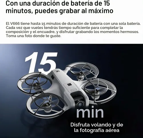 Vista 4 de Drone RC con control remoto de pantalla con pantalla de control remoto, protector de hélice, cámara dual HD, ajuste de velocidad, retención de Negro