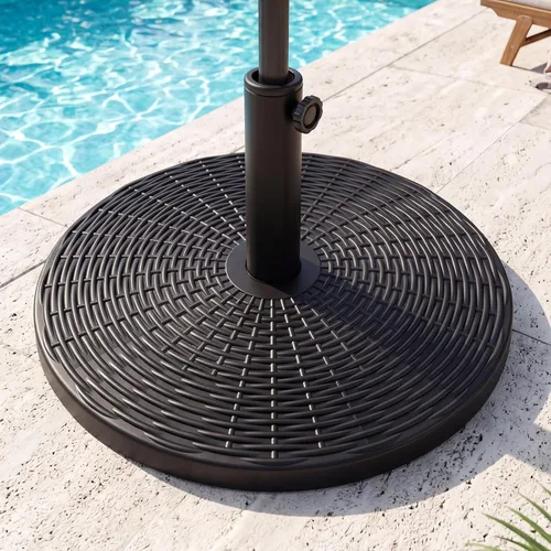 Vista 2 de Giantex Soporte de base de sombrilla de patio de 21 libras, soporte resistente para sombrilla para exteriores con base rellena de cemento, se adapta