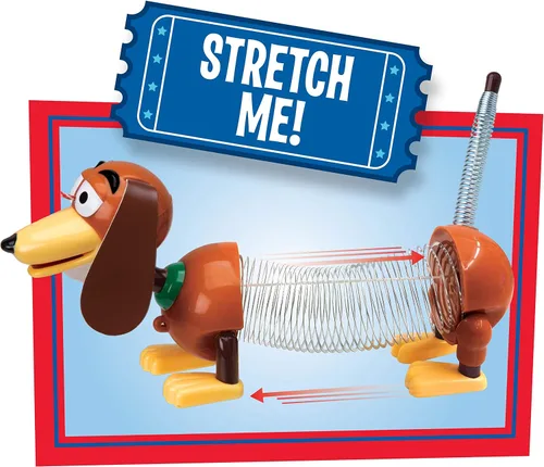 Vista 5 de Just Play - Juguete Slinky de Disney y Pixar, Toy Story, perro de juguete para niñas y niños de 3 años, juguetes para niños de 18 meses