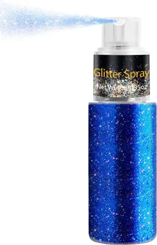 Vista 13 de Pulverizador de purpurina para cabello y cuerpo, polvo de purpurina holográfica, purpurina brillante para la cara, el cuerpo y la ropa, laca