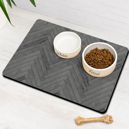 Vista 11 de Almohadillas de comida para perros para pisos absorbentes, alfombrilla de comida para gatos - Almohadillas de tazón de perro de secado rápido
