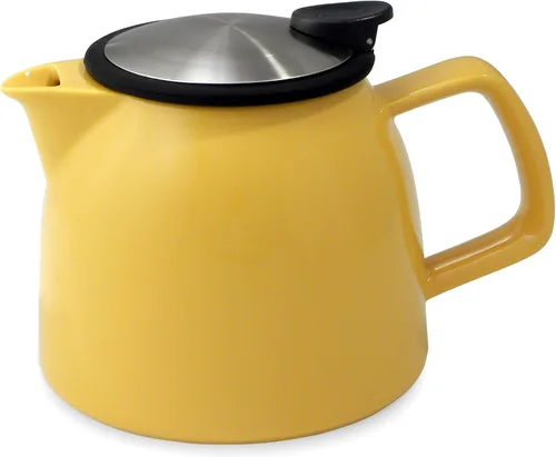 Vista 8 de FORLIFE Bell - Tetera de cerámica con infusor de cesta, 26 onzas/26.0 fl oz, grafito negro