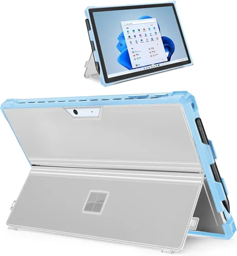Vista 12 de Funda protectora resistente para Microsoft Surface Pro 7+/7/6/5/4/LTE de 12.3", con soporte para lápiz capacitivo y correa de mano, compatible
