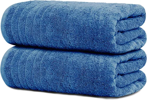 Vista 12 de Tens Towels - Paquete de 2 sábanas de baño extra grandes de 35 x 70 pulgadas, 100% algodón, más grandes y más ligeras, secan más rápido, súper