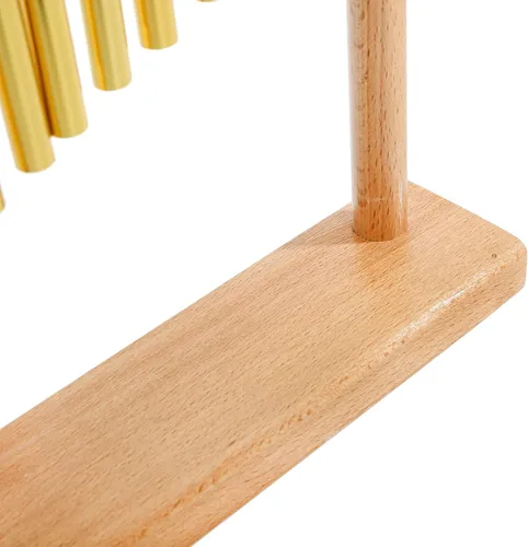 Vista 4 de 20-NOTE - Campanilla de viento de una hilera, instrumento de percusión musical de 20 barras con mazo para decoración de aula, oficina, regalo