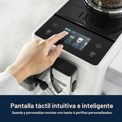 Vista 9 de De'Longhi Rivelia - Máquina automática de café expreso con molinillo y espumador de leche, cafetera todo en uno, café con leche caliente y helado