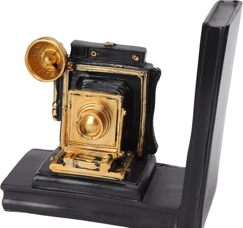 Vista 7 de Resin Movie Projector Shelf Book Ends Decorative Bookend Study Home Office
