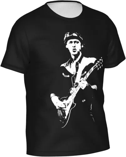Vista 3 de Mark Knopfler T Shirt Man's Summer Tee Casual Short Sleeve 3D Print T-Shirts