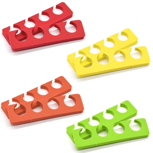 Vista 5 de PrettyClaw Separadores de dedos para pedicura, separadores de dedos de los pies, separadores de uñas de espuma suave para esmalte de uñas, 4