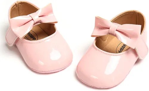 Vista 3 de Mocasines para bebé de princesa brillante Mary Jane vestidos zapatos de primera calidad ligeros suela suave zapatos para cuna zapatos para niños