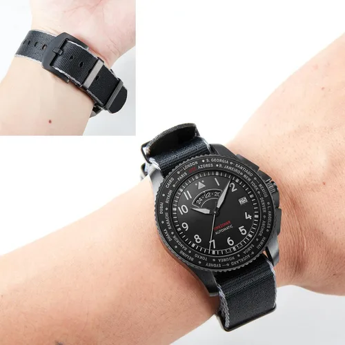 Vista 6 de BINLUN Correa de reloj de nailon multicolor de repuesto para hombres y mujeres