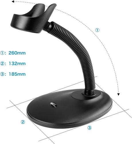 Vista 9 de NetumScan - Escáner de código de barras inalámbrico 1D 2D con soporte, escáner de código QR automático portátil compatible con escaneo de pantalla