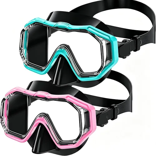 Vista 10 de Kids Swim Goggles 4‑16, 3‑Window Shatter‑Resistant Anti‑Fog, 180‑Degree Panoramic View with Nose Cover