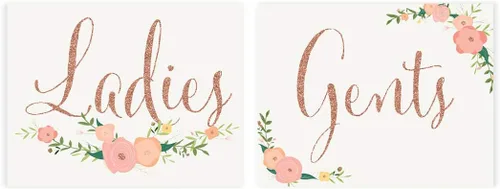 Vista 106 de Andaz Press Letreros de fiesta de boda, purpurina de oro rosa sintético con flores, 8.5 x 11 pulgadas, resalta tu versículo bíblico favorito