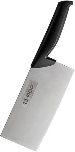 Vista 9 de TJ POP Cuchilla China de Chef, Cuchillo de Acero Inoxidable de 7.5 Pulgadas con Mango Ergonómico, Cuchillo de Cocina Ultra Afilado para Hogar