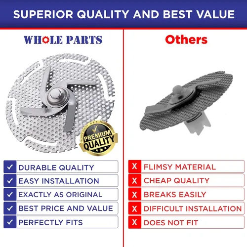 Vista 7 de Whole Parts - Cuchilla para picadora de lavavajillas mejorada # W11246682 - Repuesto y compatible con algunos lavavajillas Whirlpool - Reemplaza