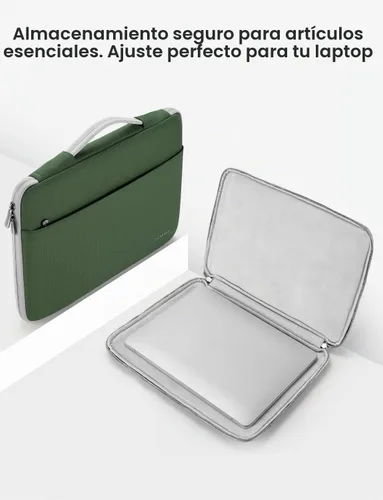 Vista 6 de DOMISO Funda resistente al agua para portátil de 13 pulgadas Verde aguacate