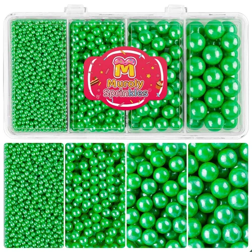 Vista 19 de Perlas comestibles para la decoración de pasteles, chispas de perlas negras Oro blanco plata negro