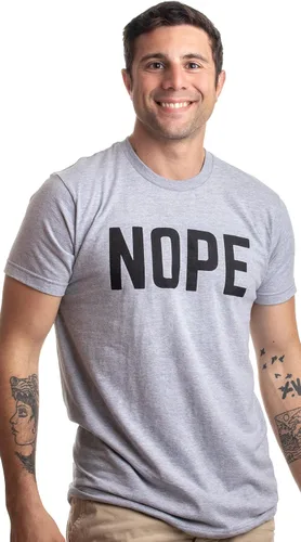 Vista 3 de Nope Camiseta divertida con sarcasmo sarcástico gruñón con mala actitud para papá hombre y mujer