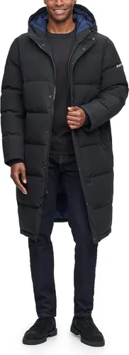 Vista 2 de DKNY Chaqueta de parka extra larga con capucha Arctic Cloth para hombre