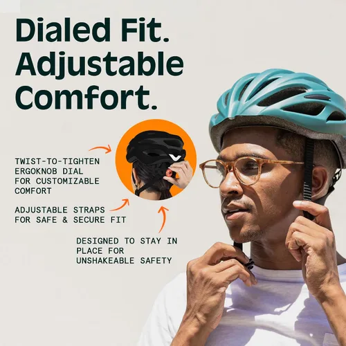 Vista 7 de Casco Retrospec Silas para Bicicleta de Carretera con 24 Ventilaciones y Luz de Seguridad LED Integrada - Protección Ciclista Ajustable para Adultos