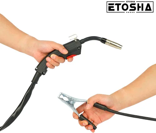 Vista 4 de ETOSHA Soldador MIG 160A Máquina de soldadura portátil, alambre de núcleo de flujo sin gas, soldadores de alimentación automática de alambre