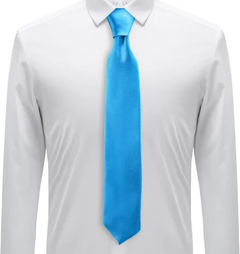 Vista 4 de Corbata de satén sólido de color puro para hombre + caja de regalo