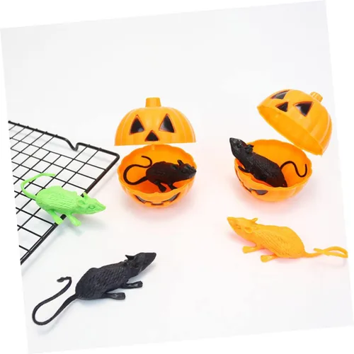 Vista 8 de 18Pcs Simulation Mice Halloween Props for Pranks and Decorations Realistic Fake Rat Playthings for