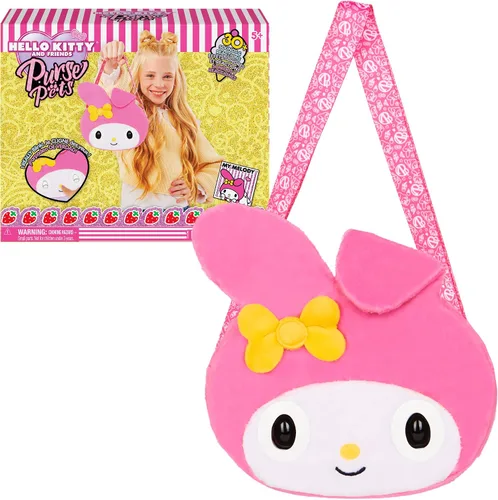 Vista 13 de Purse Pets, Sanrio Hello Kitty and Friends, Kuromi - Juguete interactivo para mascotas y bolso cruzado kawaii, más de 30 sonidos y reacciones