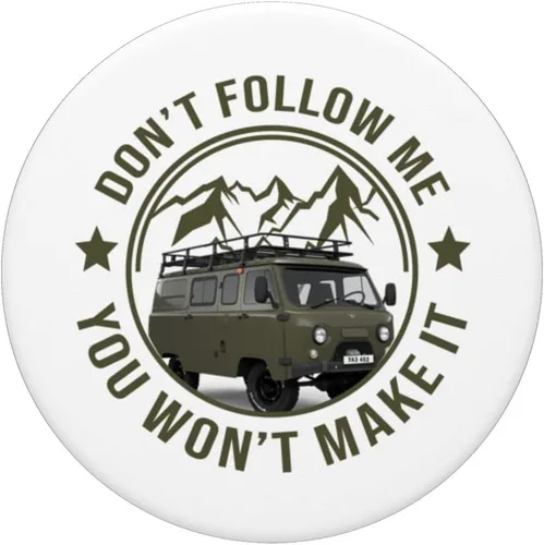 Vista 3 de Buchanka UAZ 452 Off-Road 4x4 Minivan Camping PopSockets intercambiables PopGrip