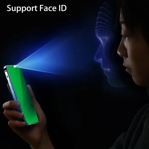 Vista 4 de Espejo de vidrio templado antiazul, protector de pantalla anti-espía, película antiespía para iPhone 11 Pro Max/iPhone XS Max, 6.5 pulgadas