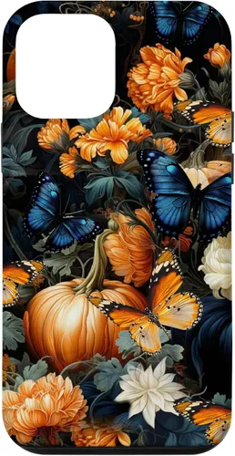 Vista 16 de iPhone 16 Autumn Leaves Butterflies Pumpkins Fall Season Thanksgiving Case