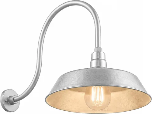 Vista 17 de 17 pulgadas. RLM Warehouse - Pantalla con brazo de cuello de cisne y bombilla Led A19 5000K de 9W